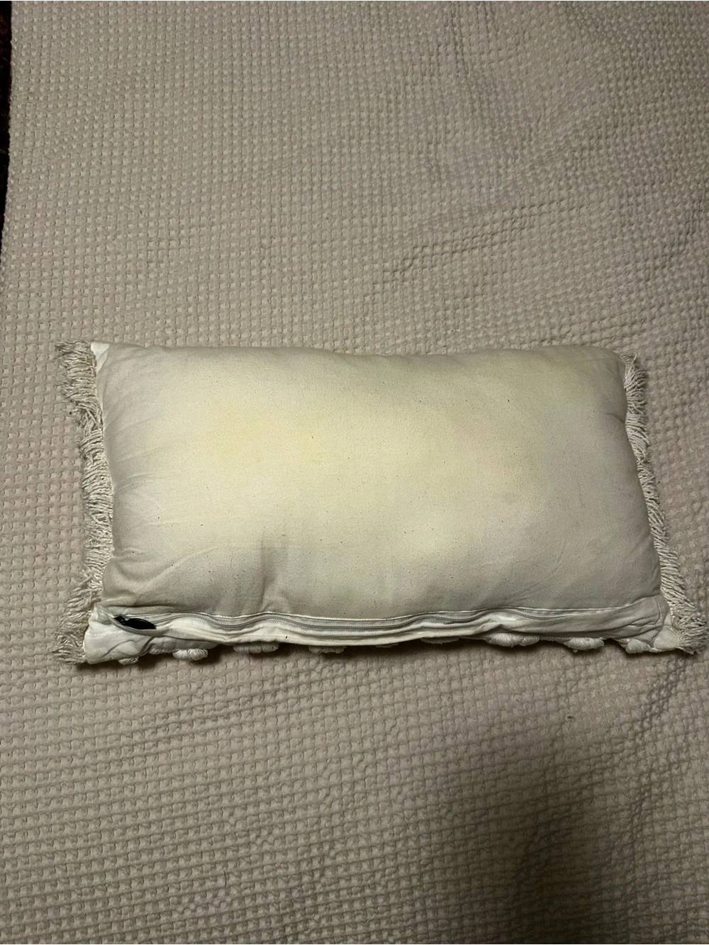 Pier 1 Striped Ivory Textured Accent Pillow - Soft Woven Design